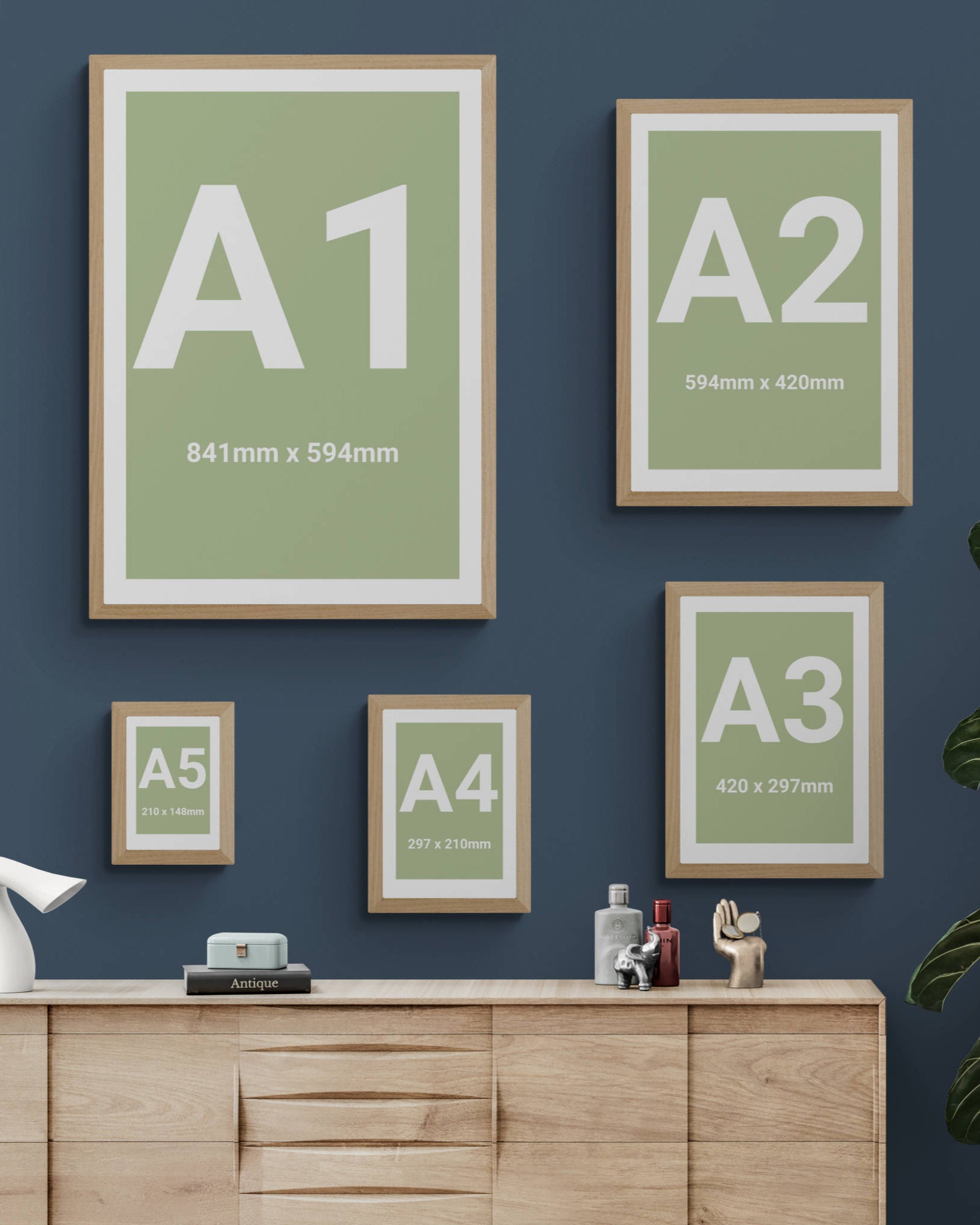 Art Print size guide for artworks by Australian Artist Beau Wylie