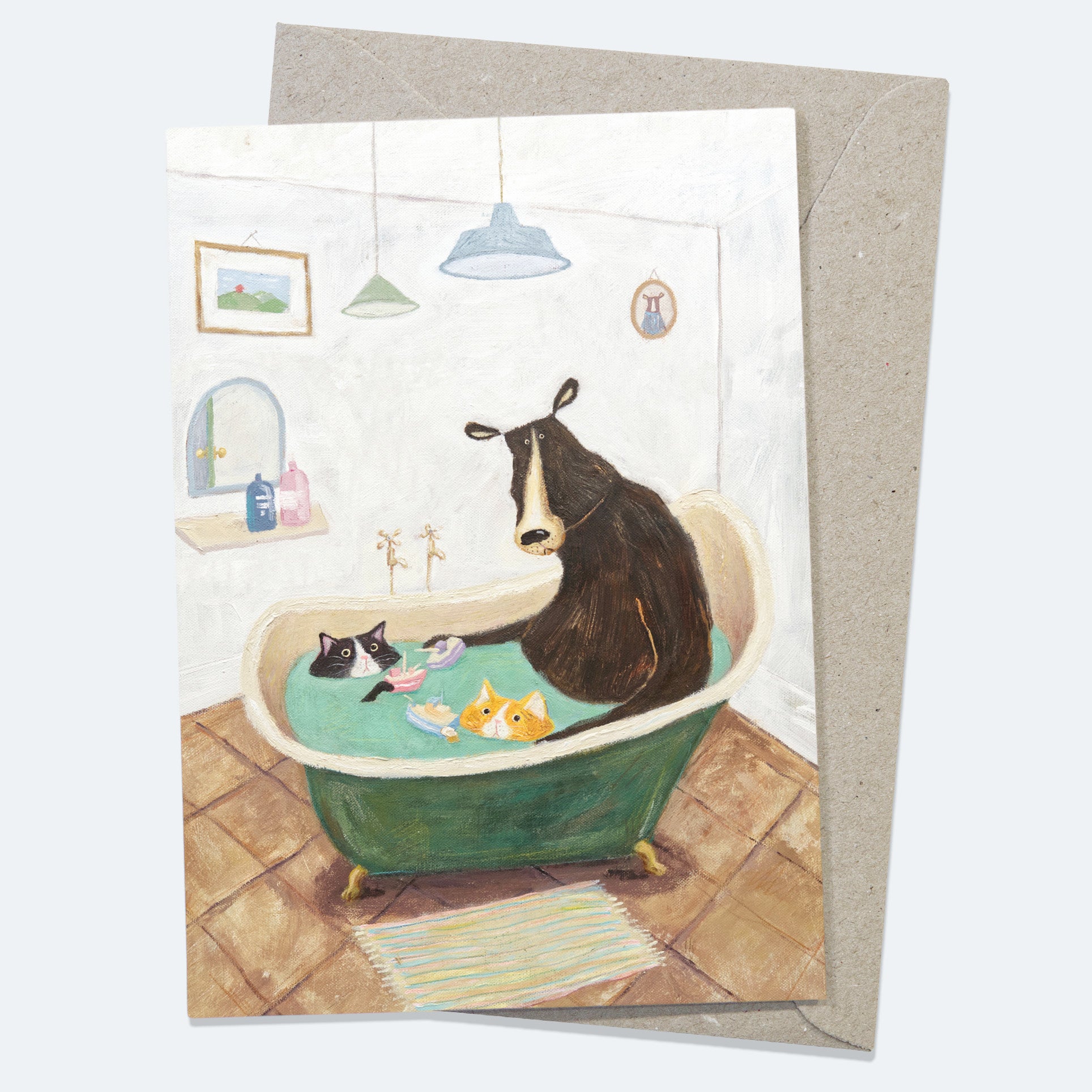 Bath Time - Greeting Card