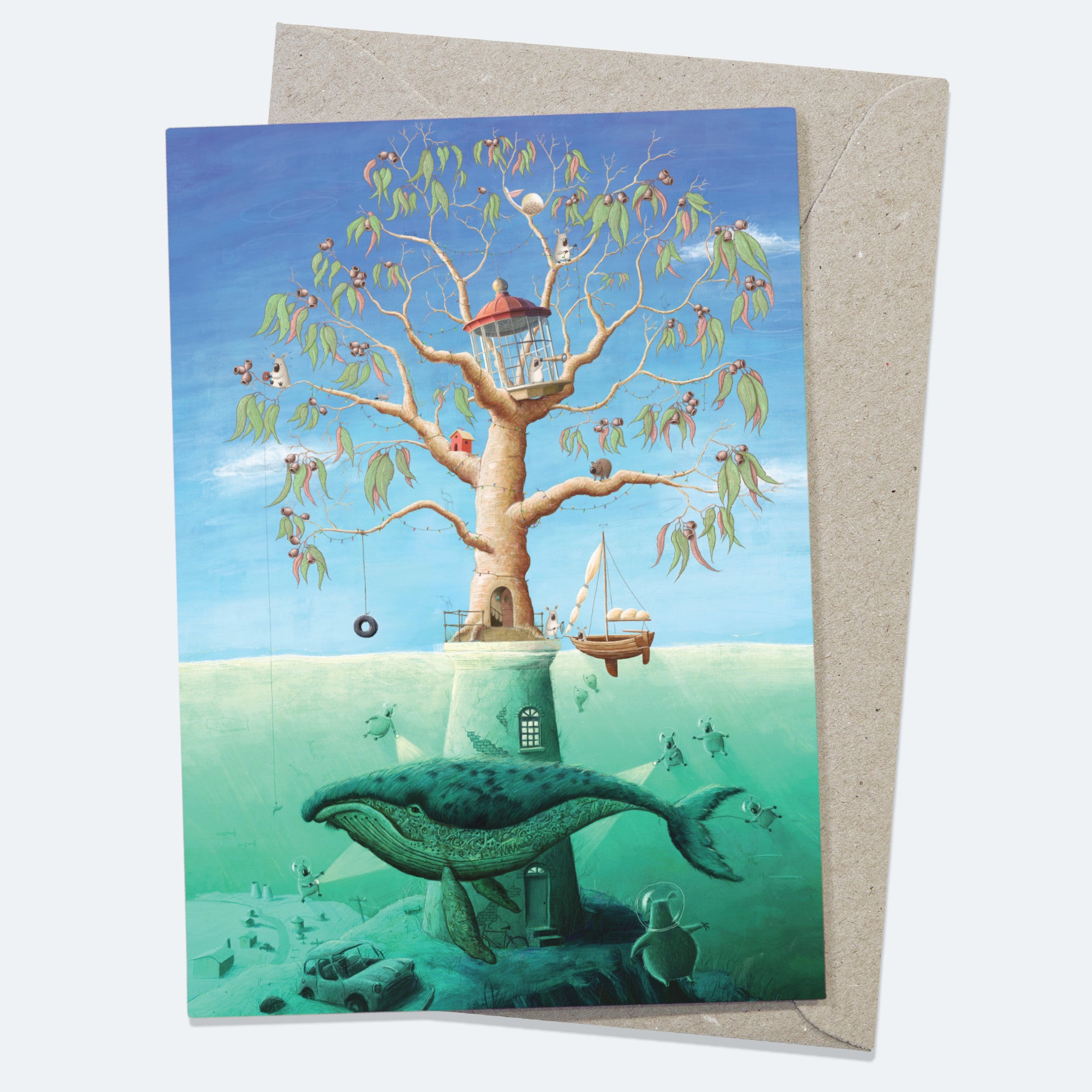 Darwin's Lighthouse - Greeting Card
