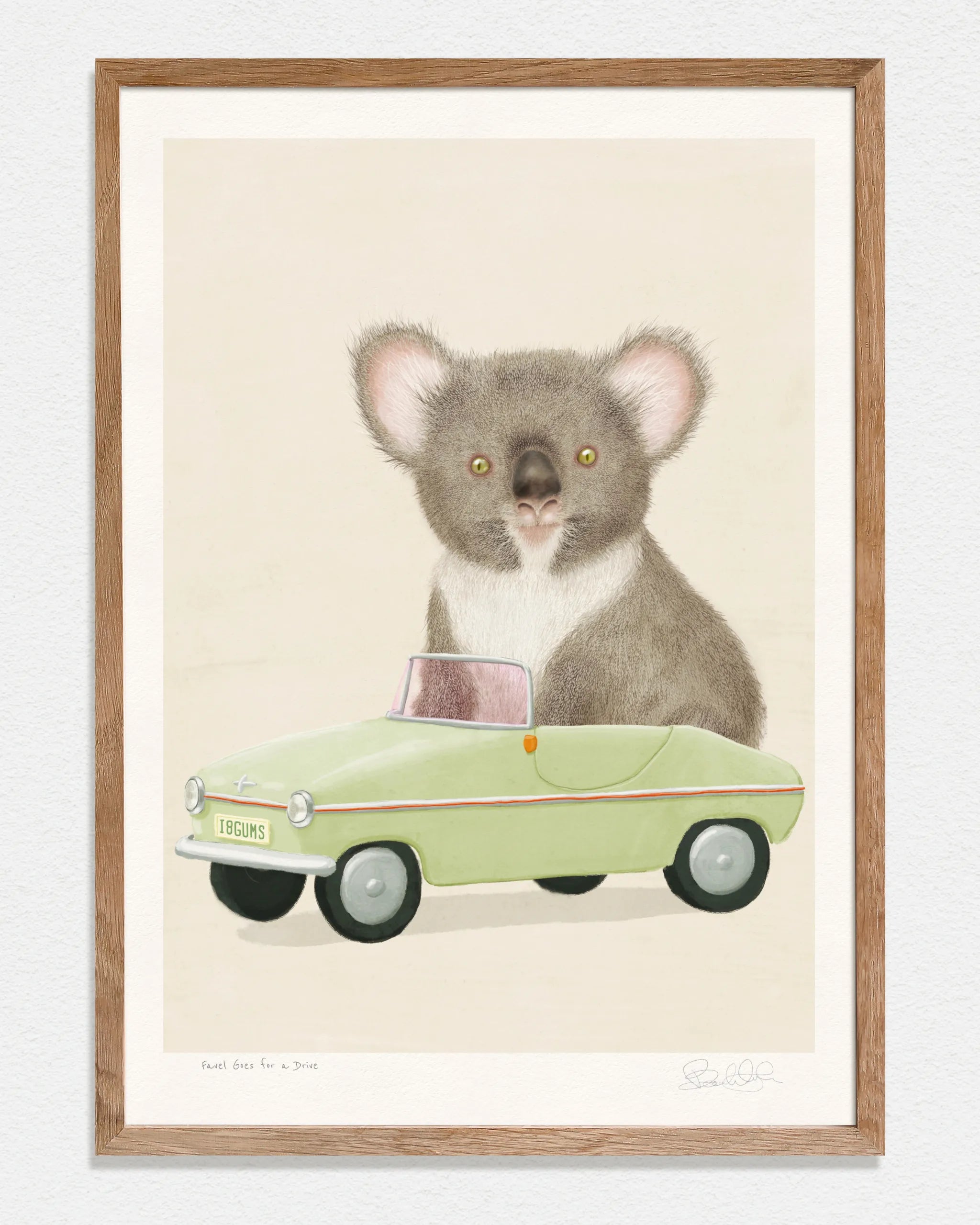 Favel Goes for a Drive - Art Print