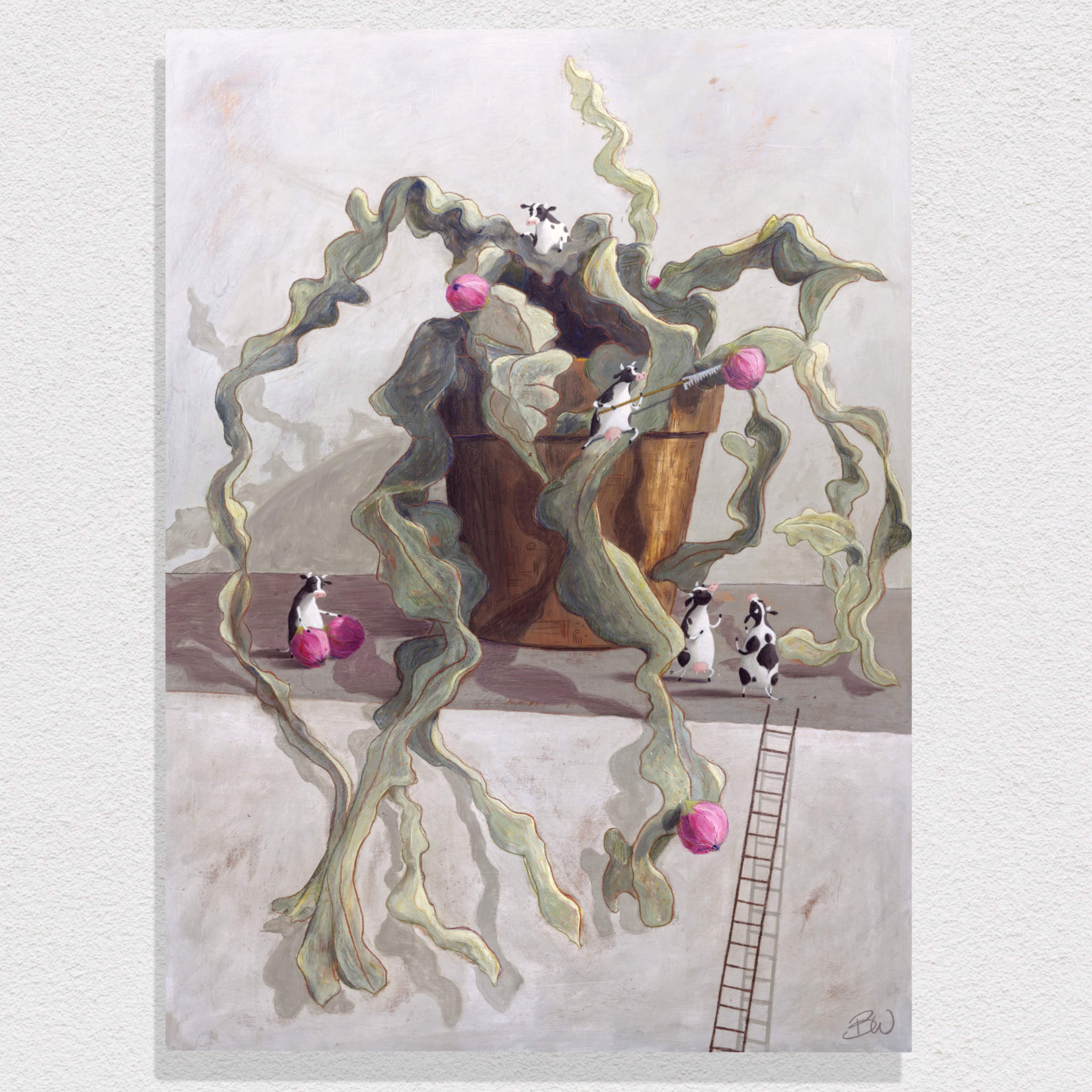 Harvest Moo - Original Painting