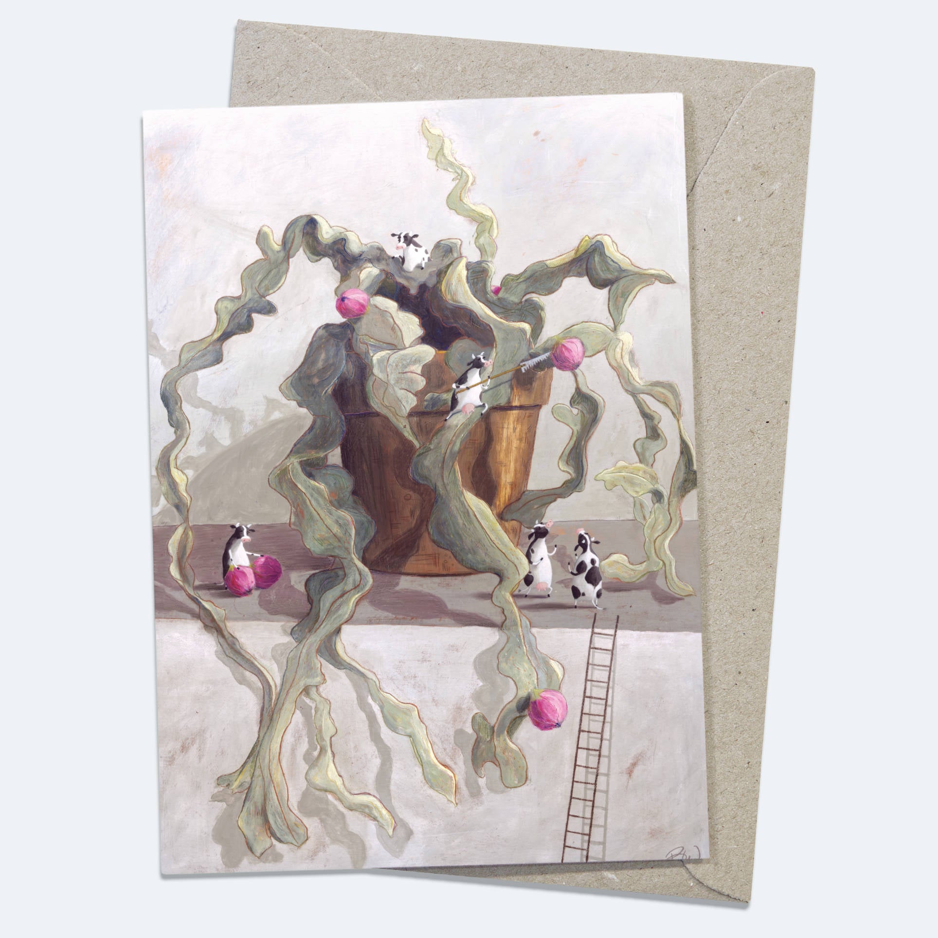 Harvest Moo - Greeting Card