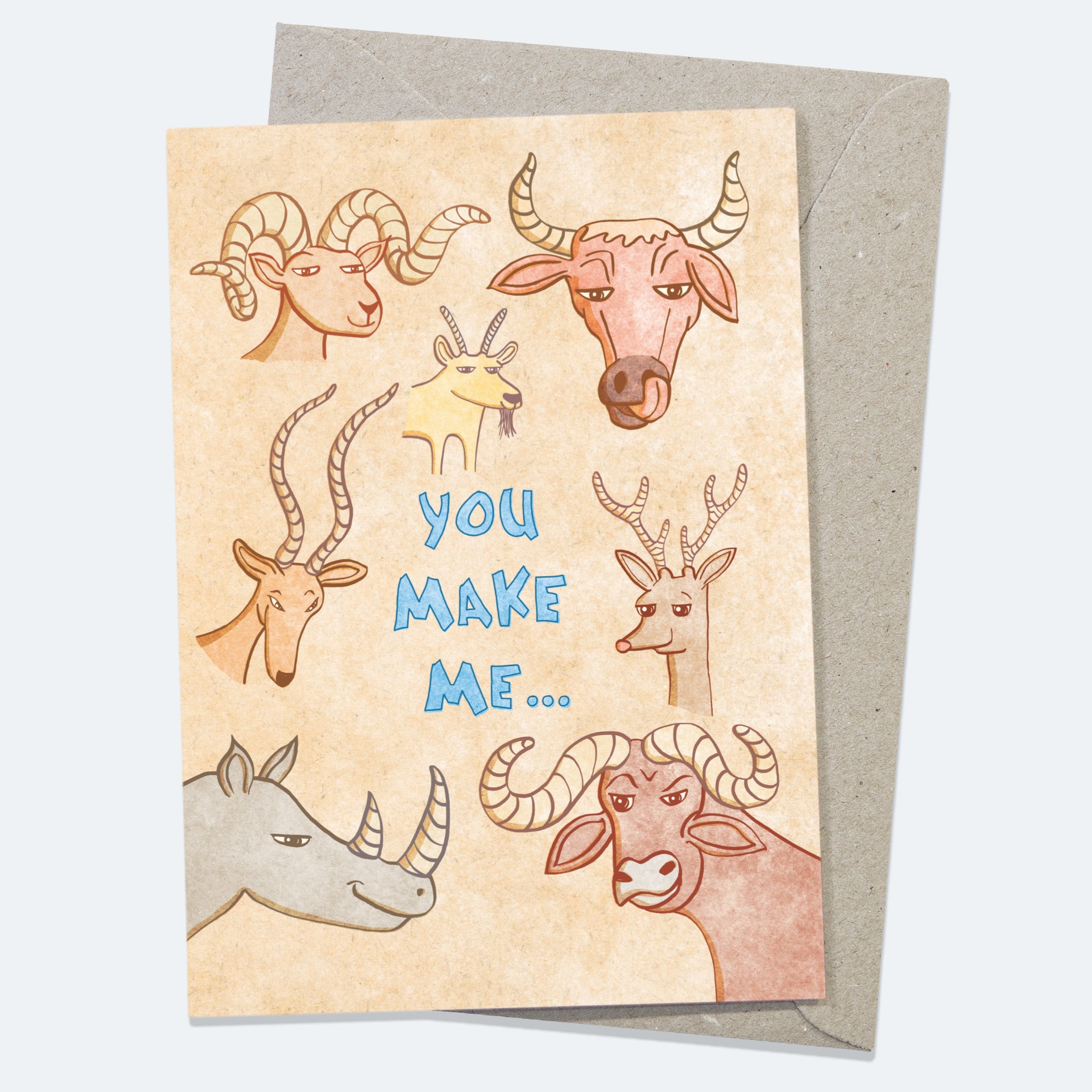 Horny - Greeting Card