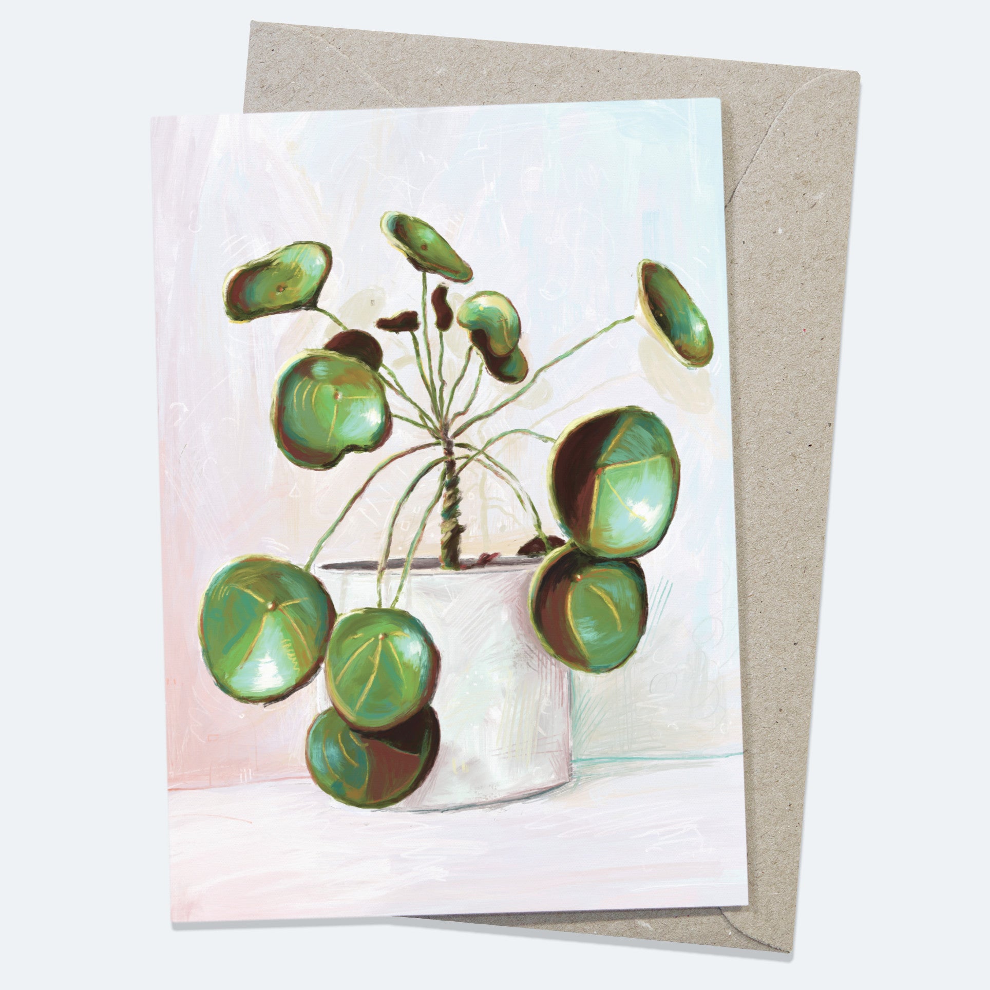 Pilea Peperomioides - Greeting Card