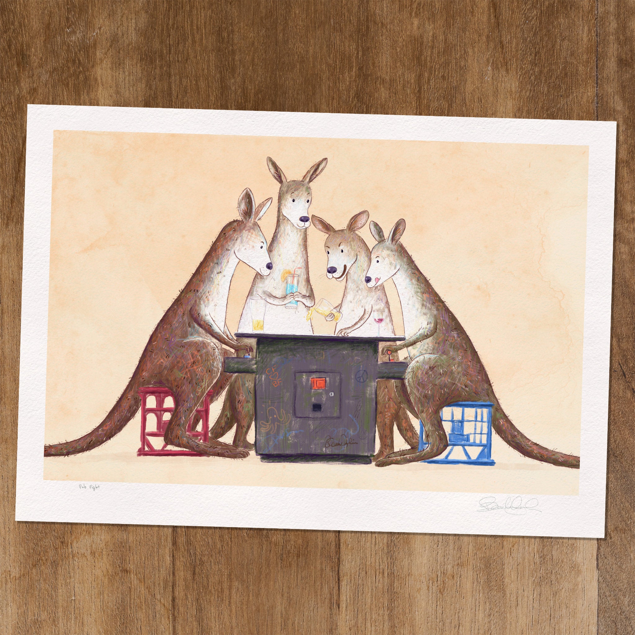 Pub Fight - Art Print