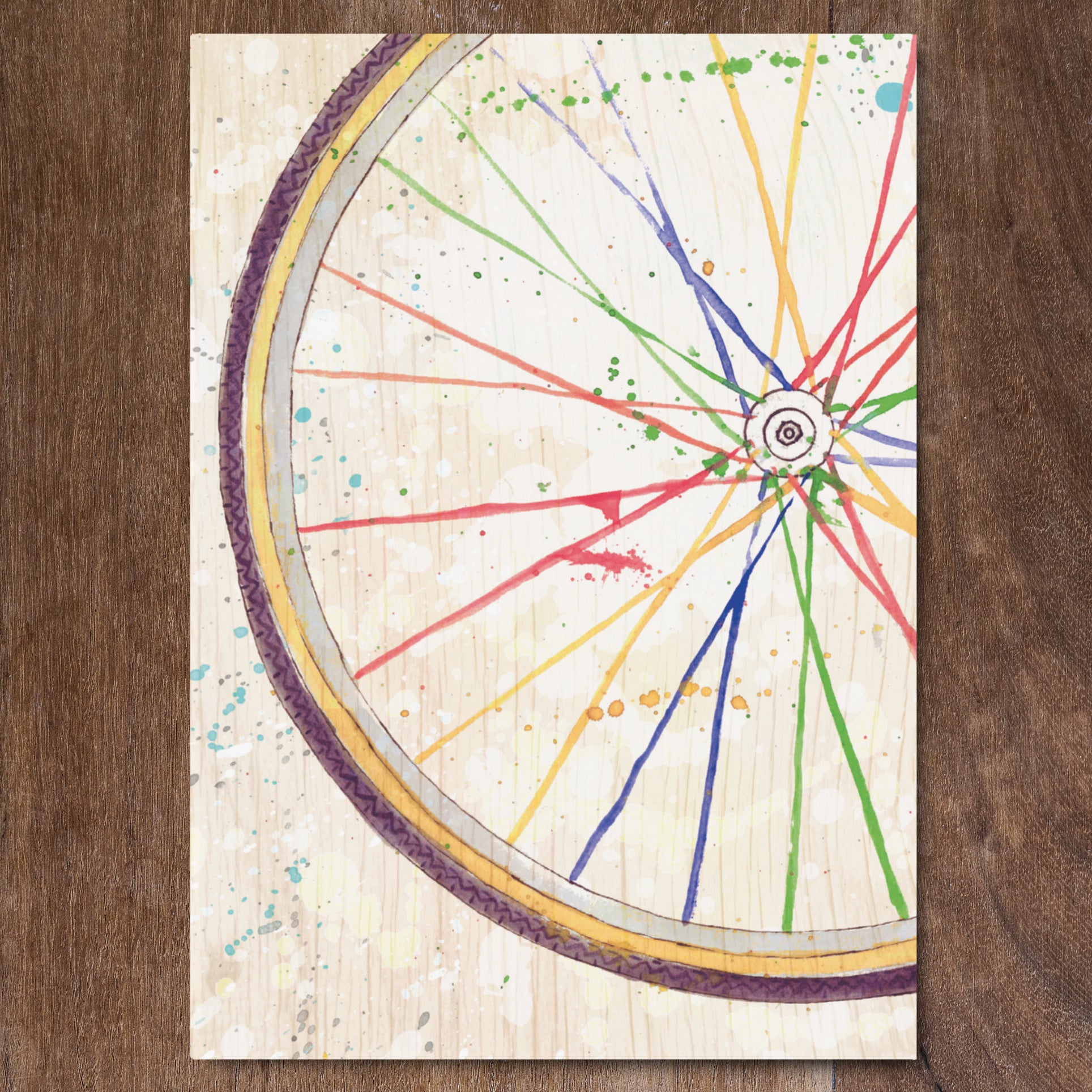 Rainbow Wheel - Greeting Card