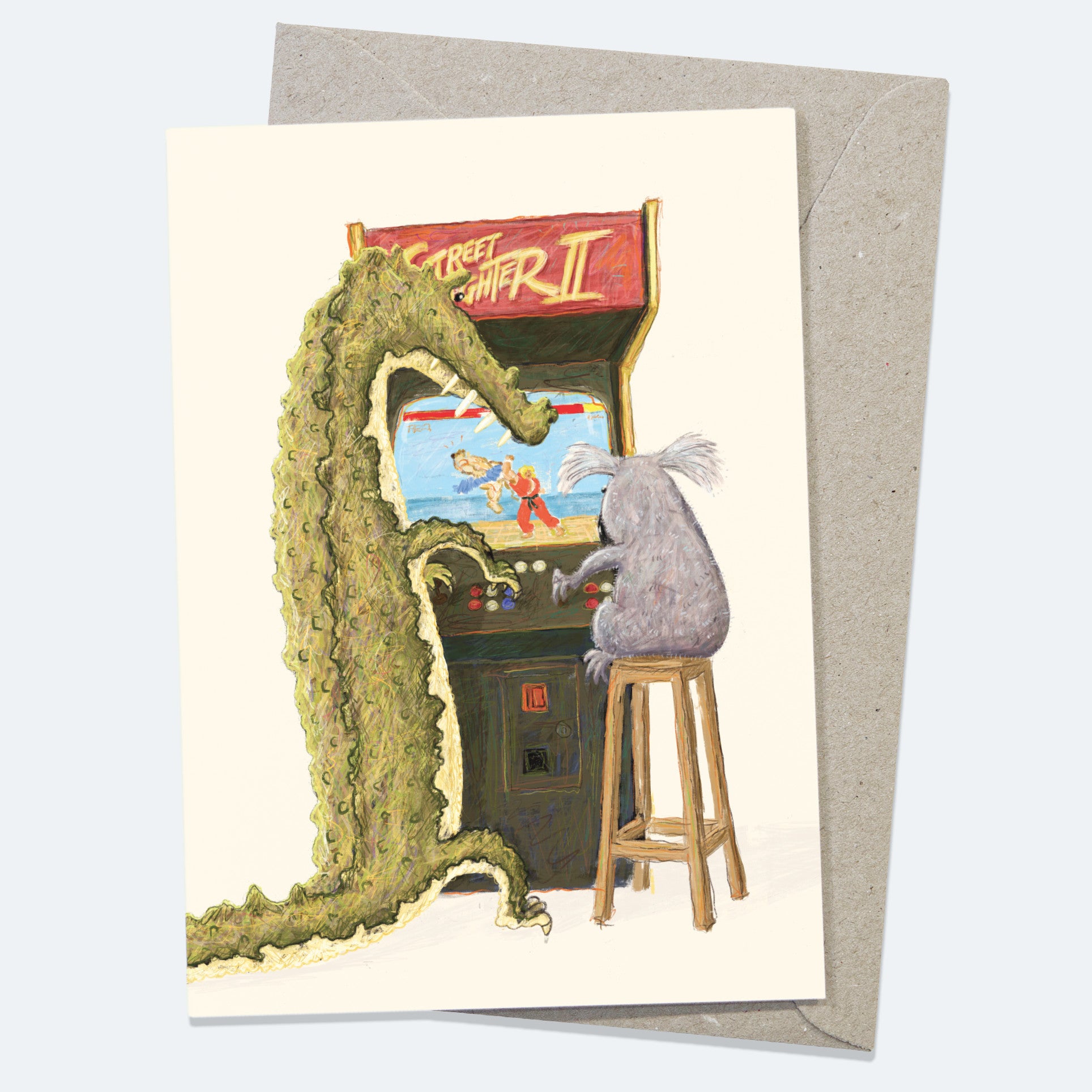 Street Fight - Greeting Card