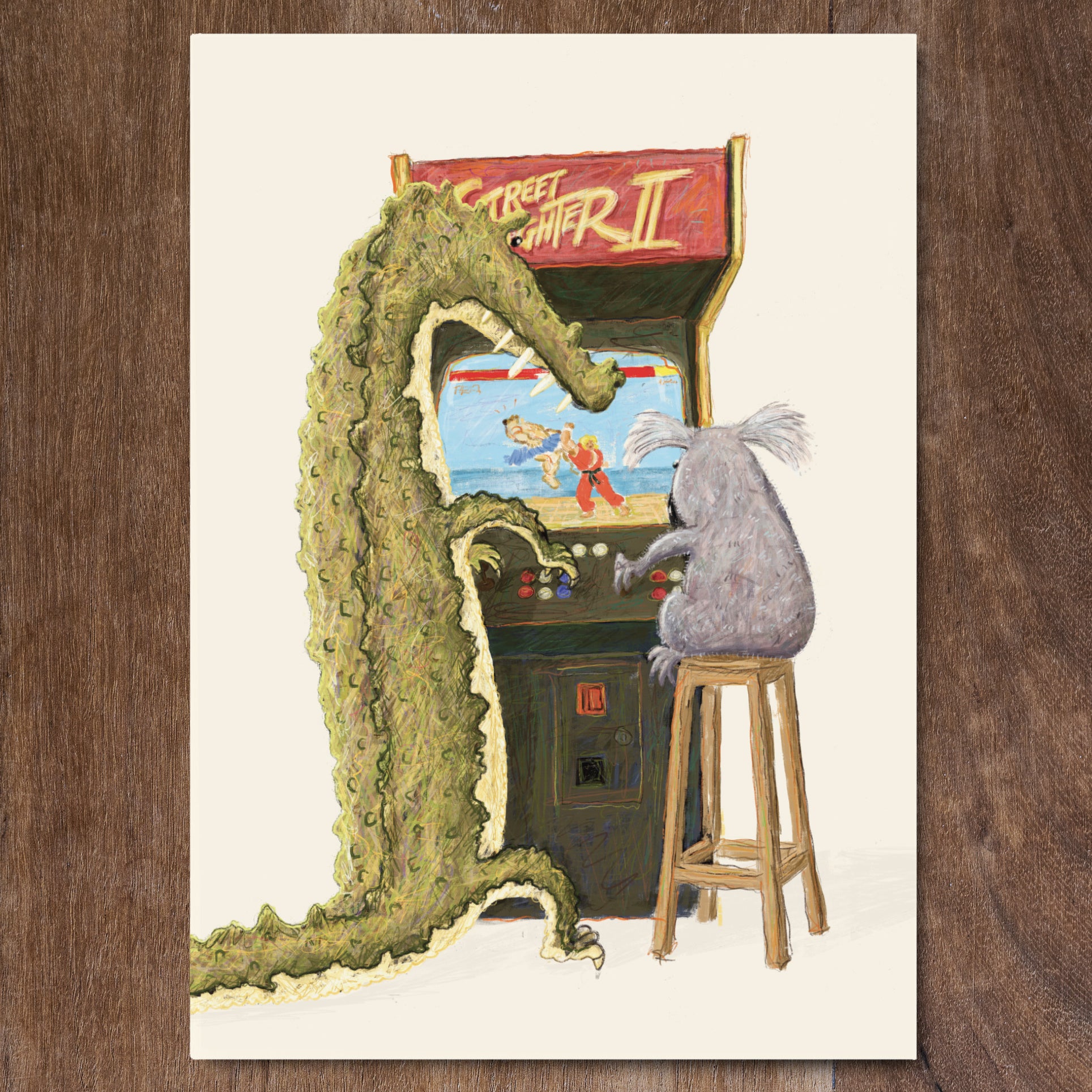 Street Fight - Greeting Card