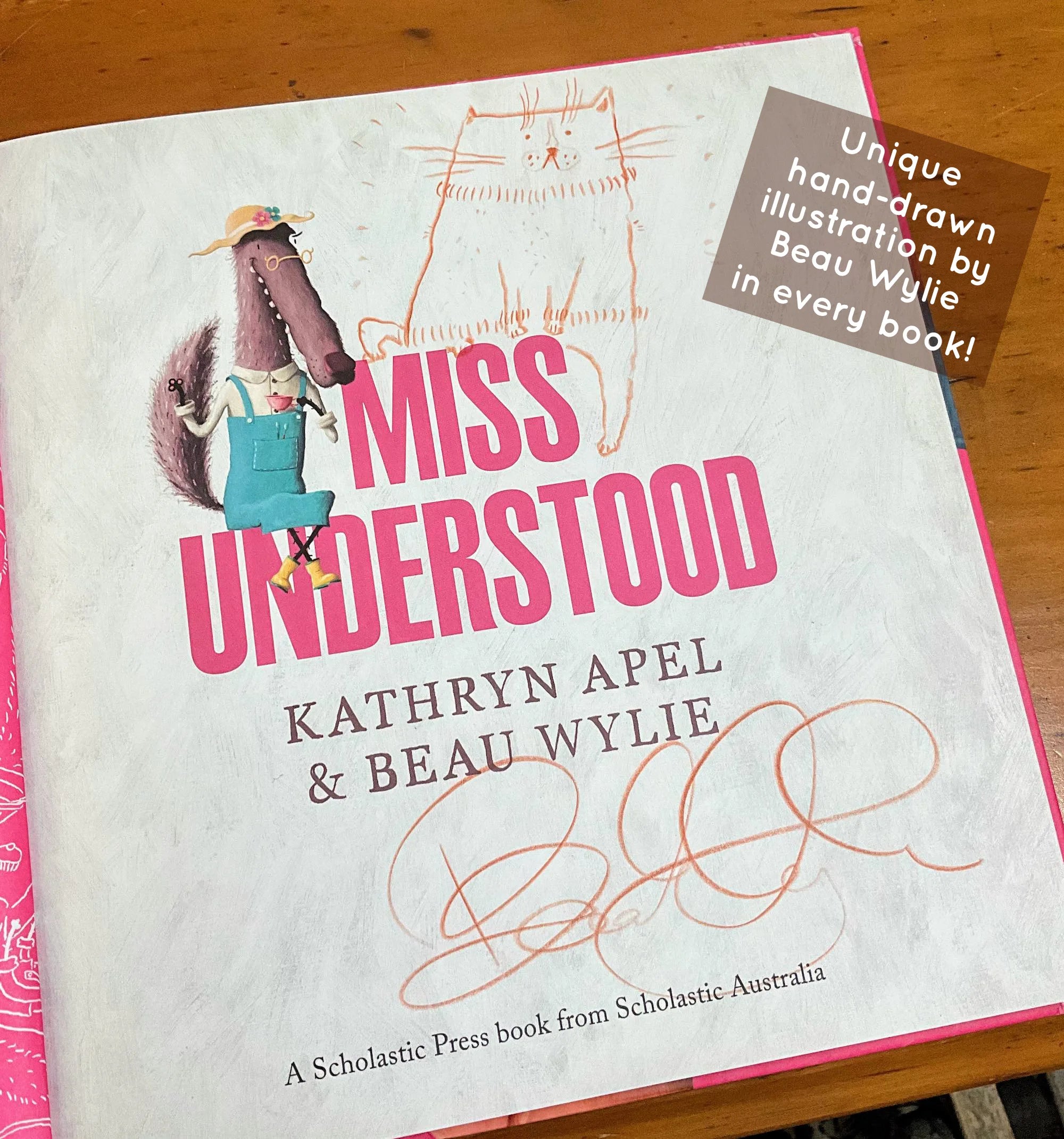 Miss Understood - signed with hand drawn illustration