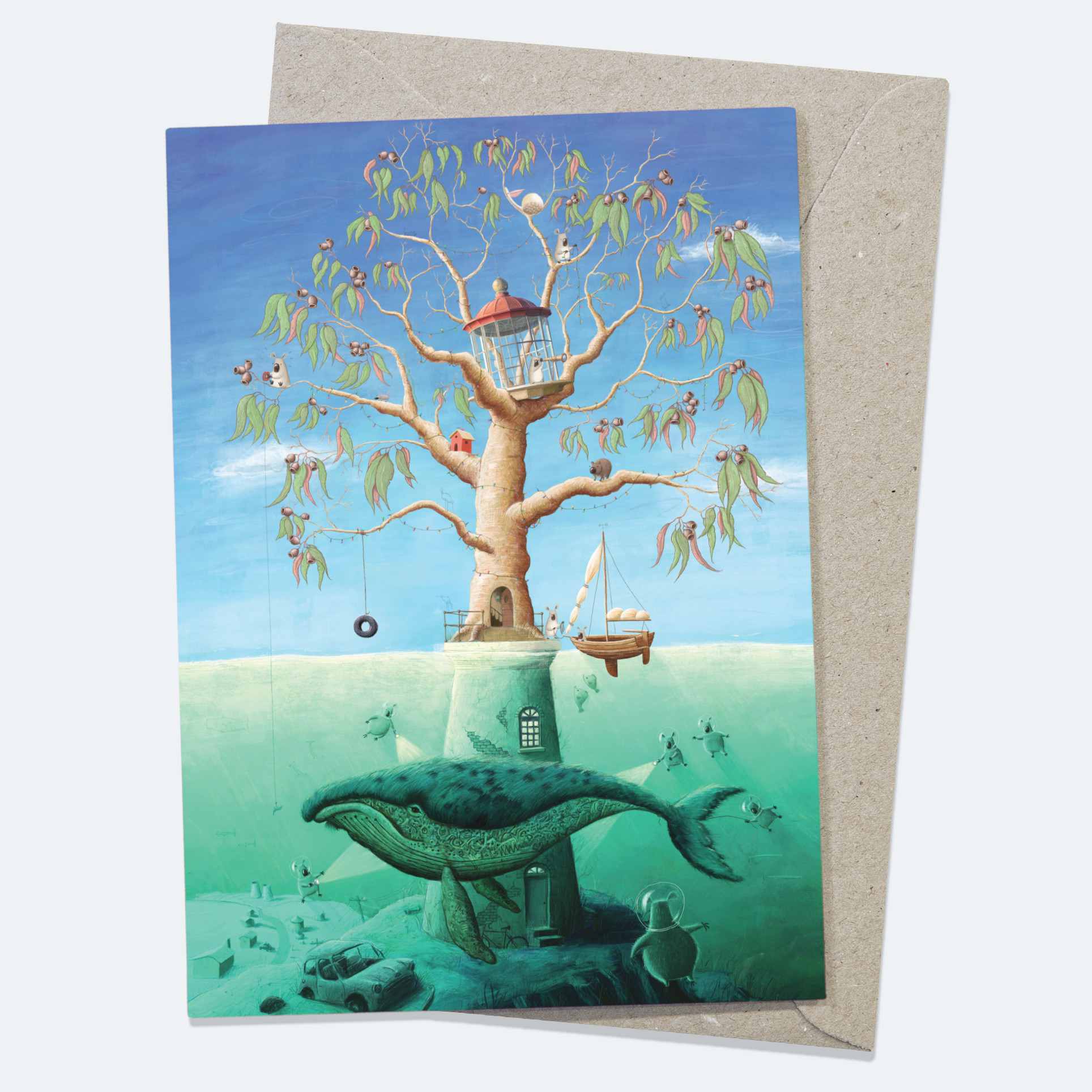 Darwin's Lighthouse - Greeting Card