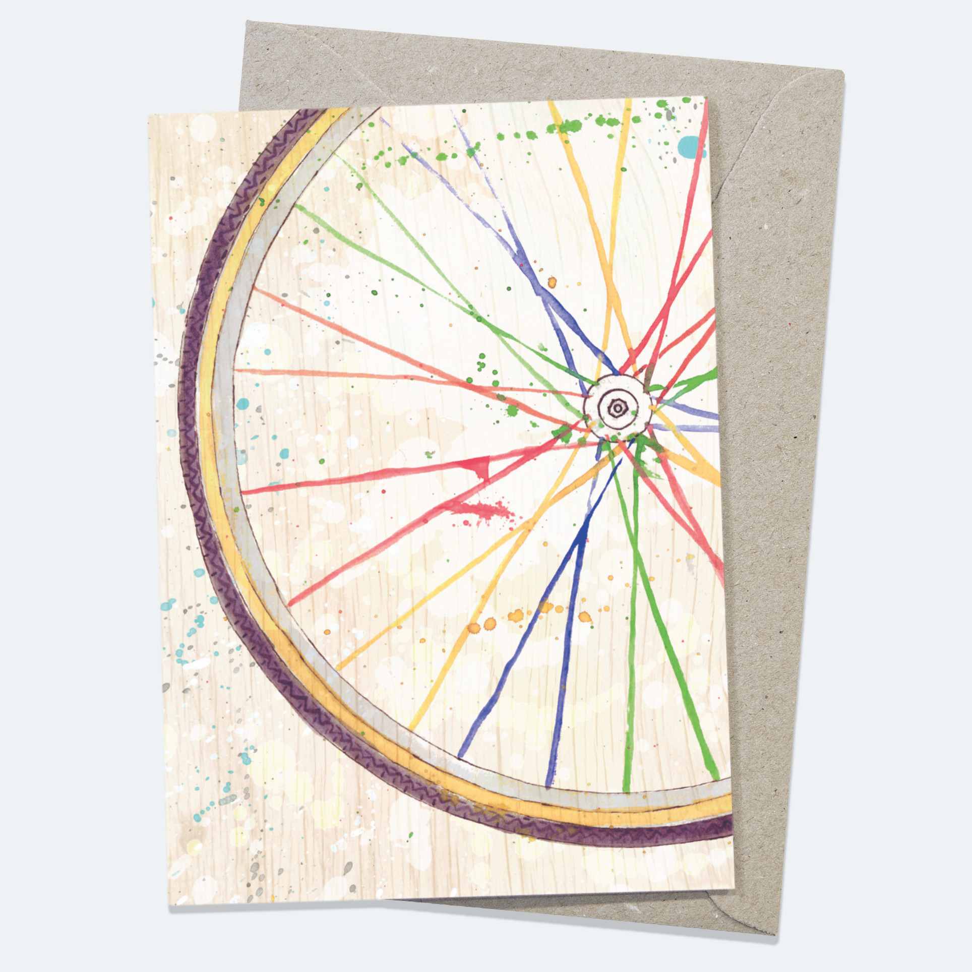 Rainbow Wheel - Greeting Card