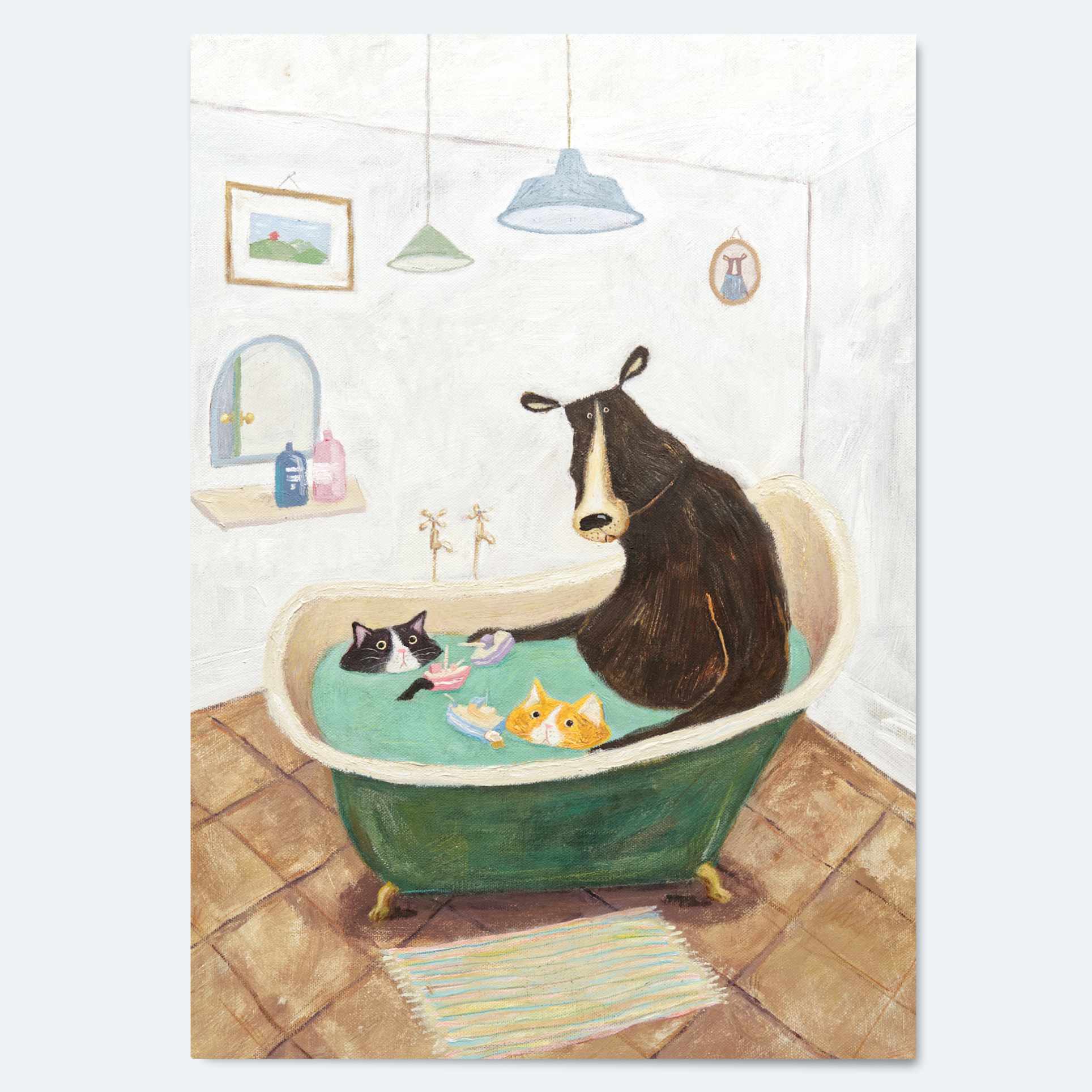 Bath Time - Greeting Card Wholesale