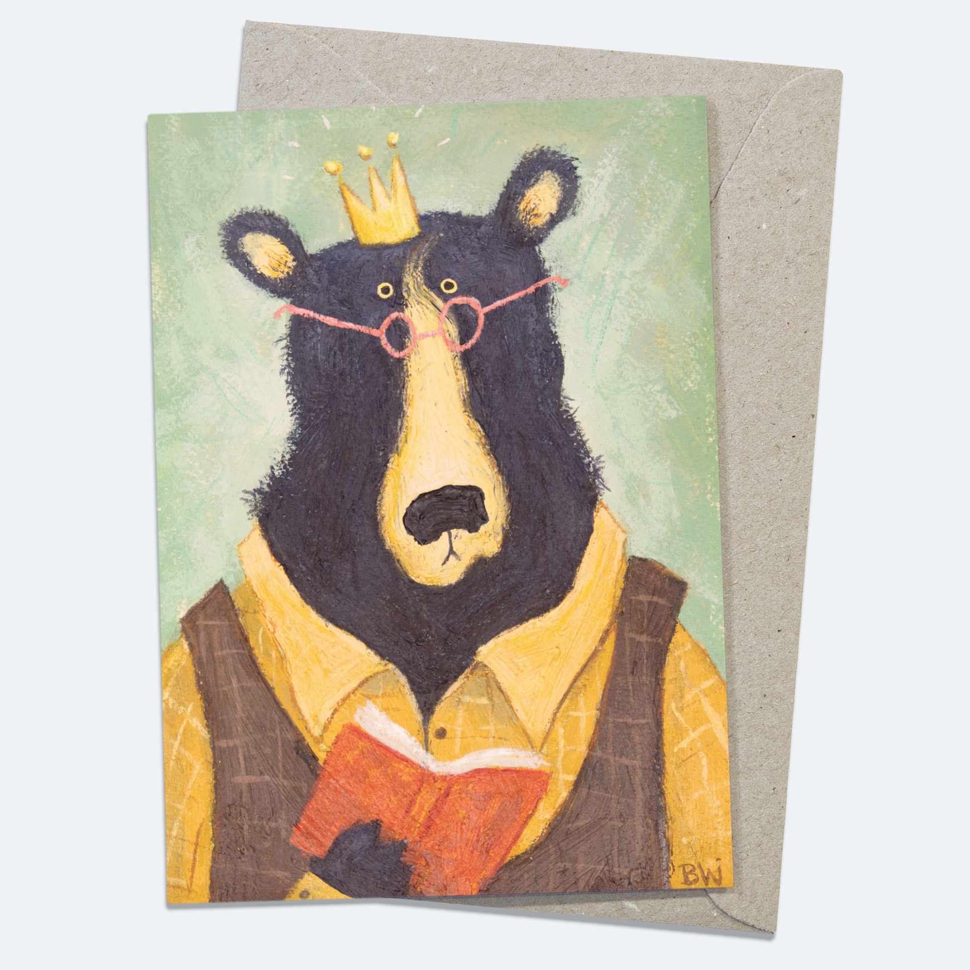 The Book King - Greeting Card