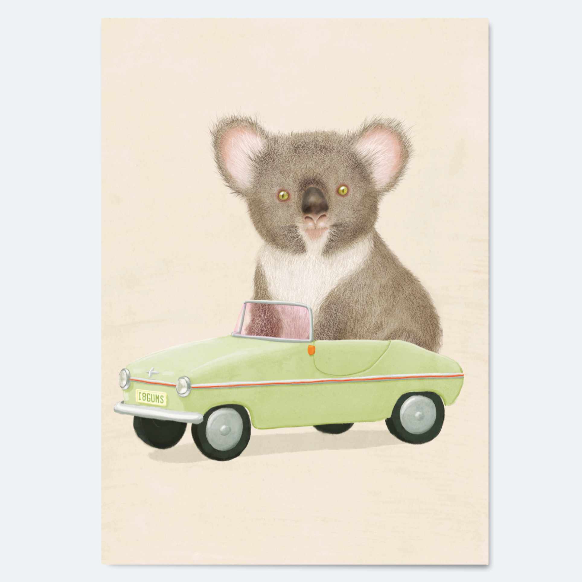 Favel Goes for a Drive - Greeting Card Wholesale