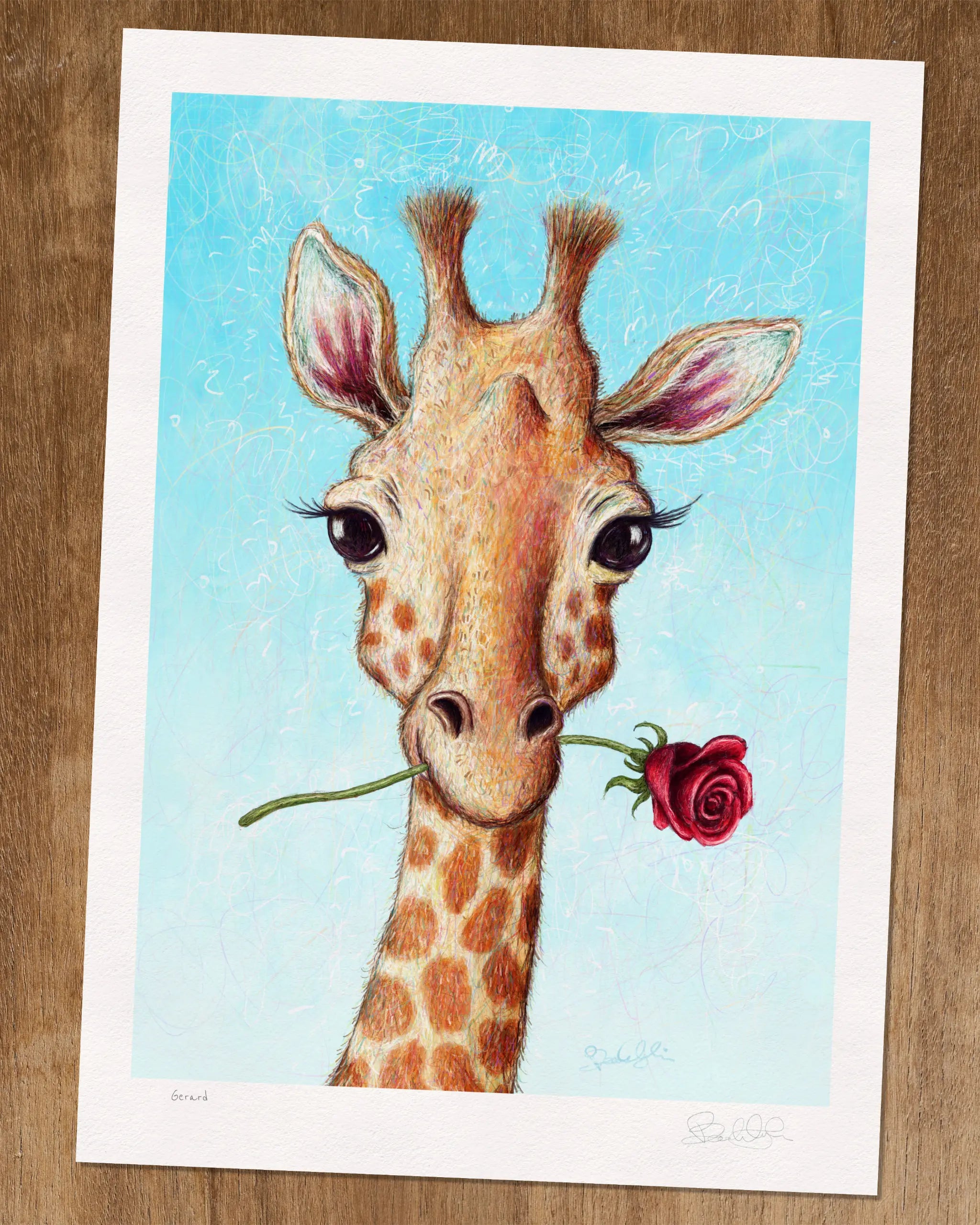 Gérard the Giraffe - Art Print
