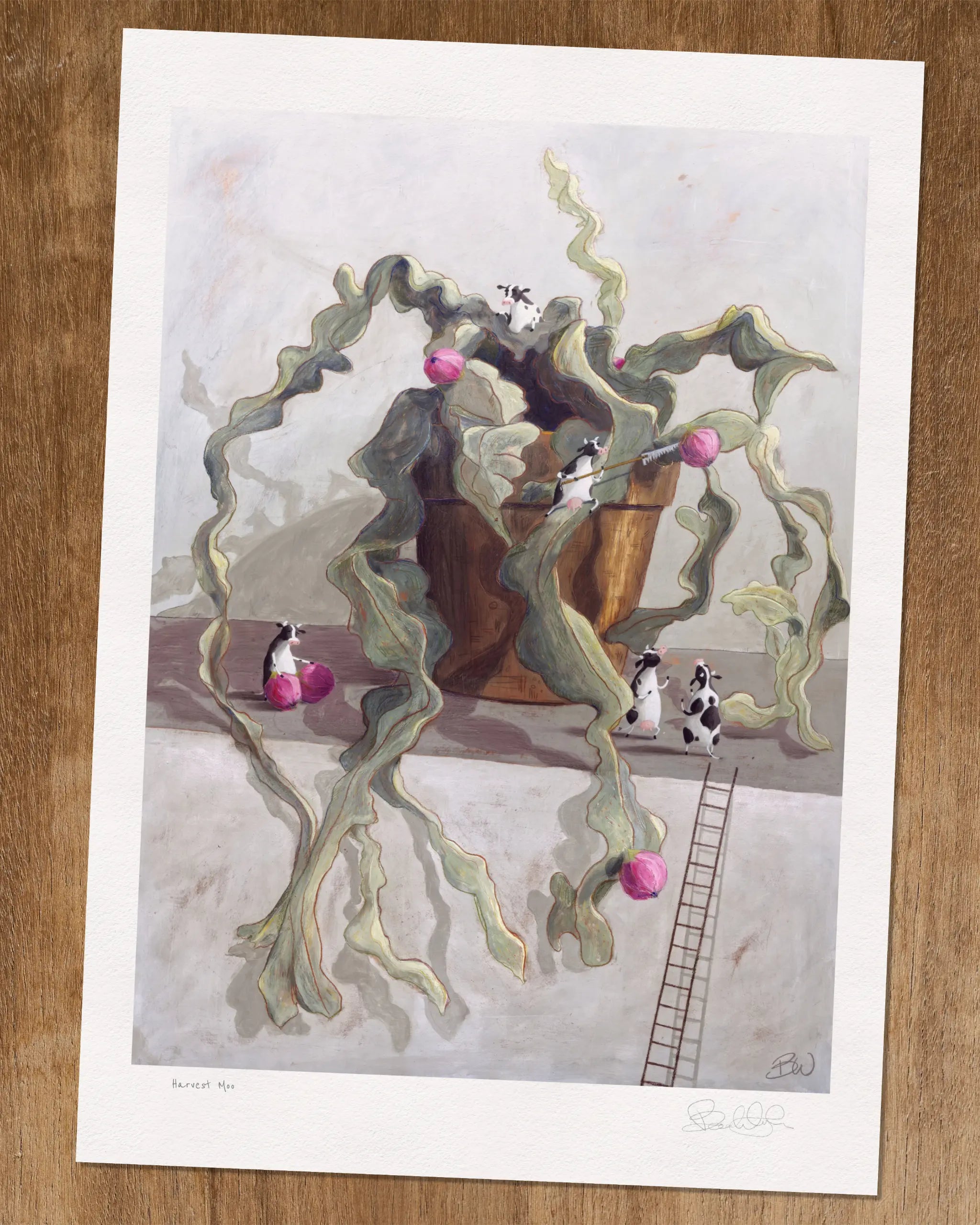 Harvest Moo - Art Print