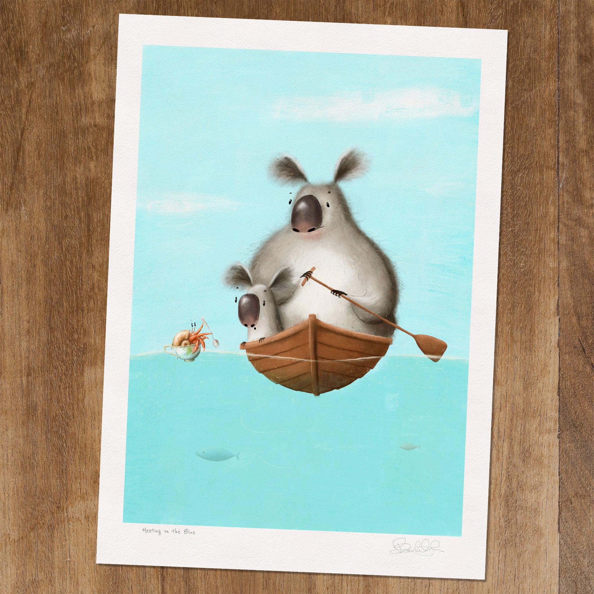 Meeting on the Blue - Art Print