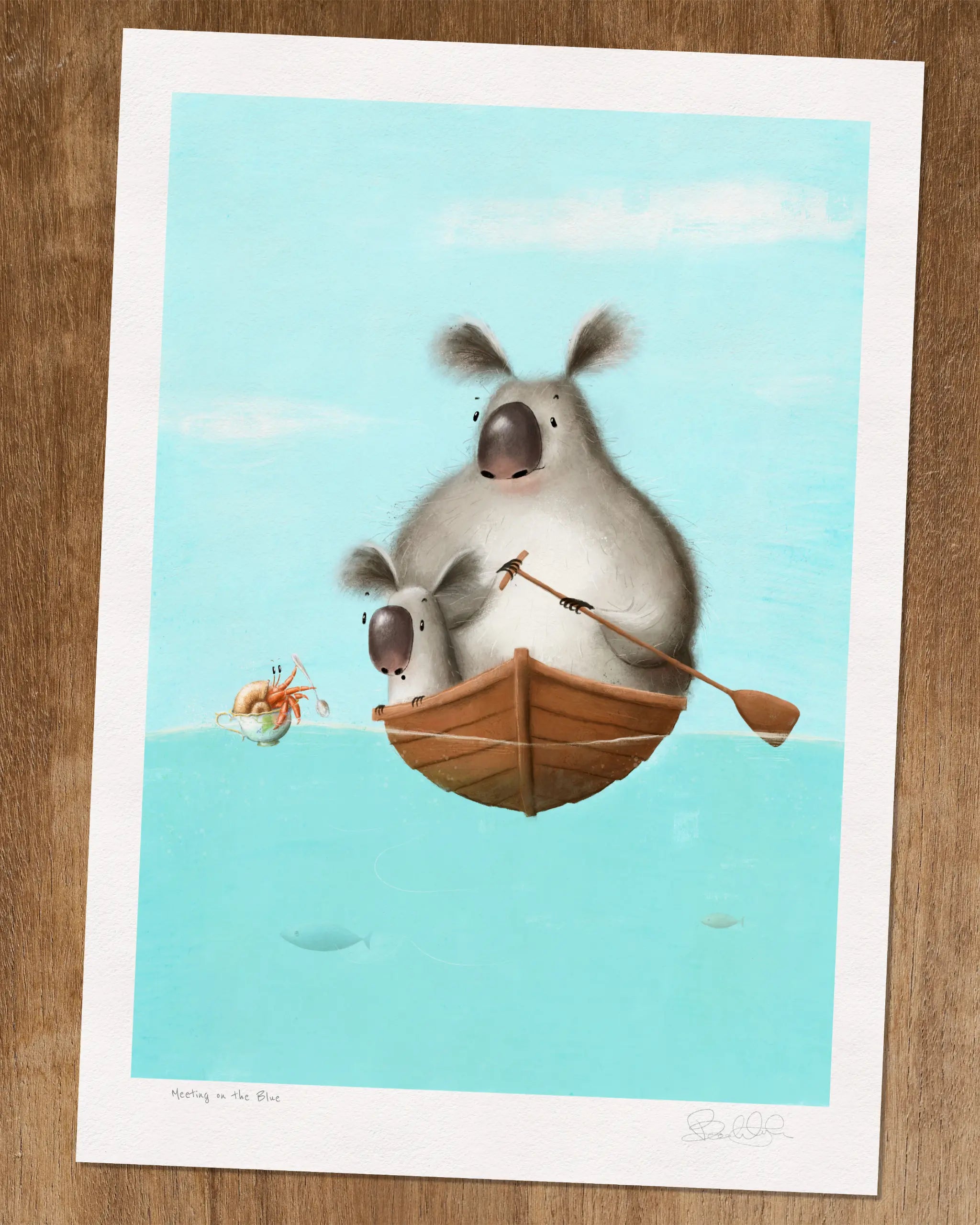 Meeting on the Blue - Art Print