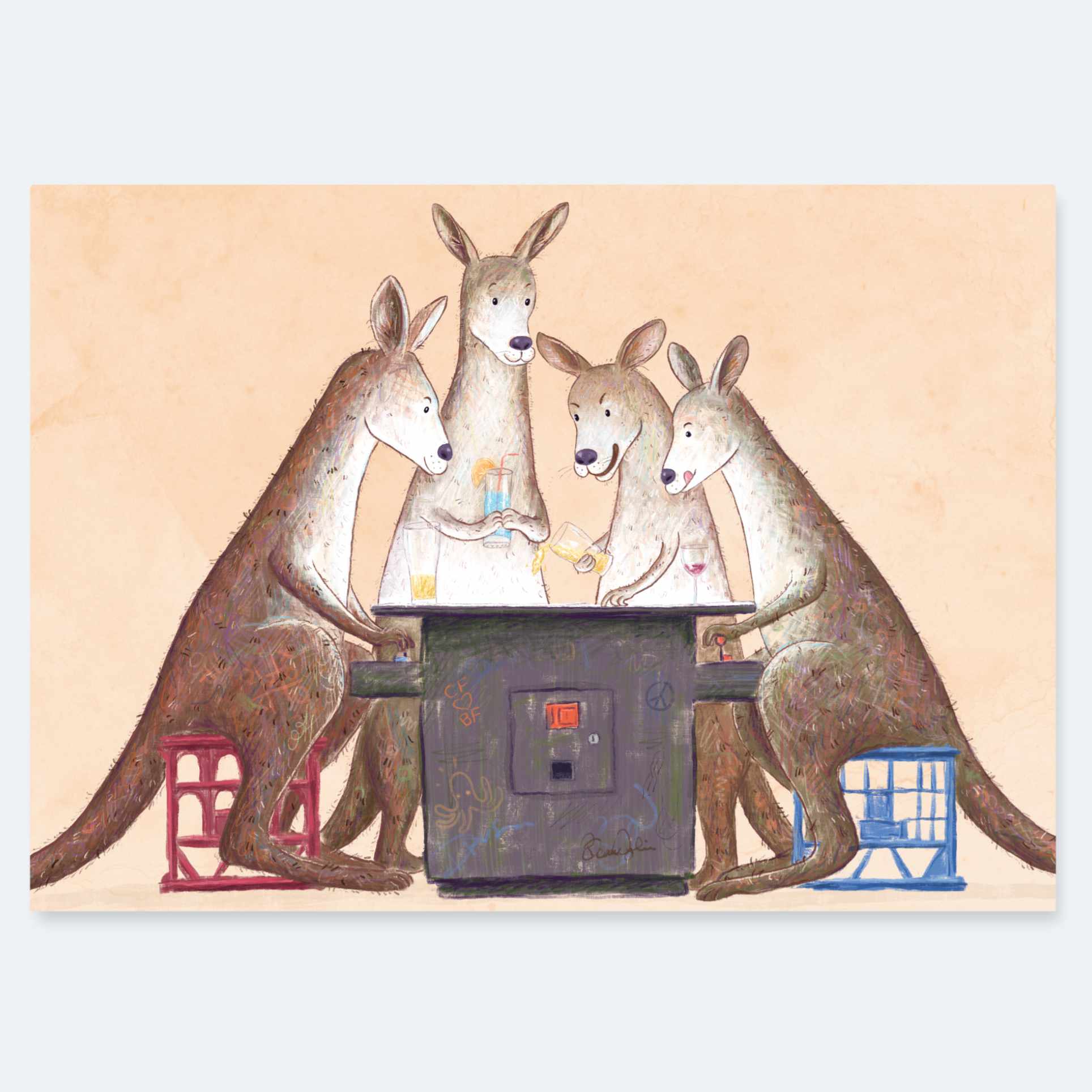 Pub Fight - Greeting Card Wholesale