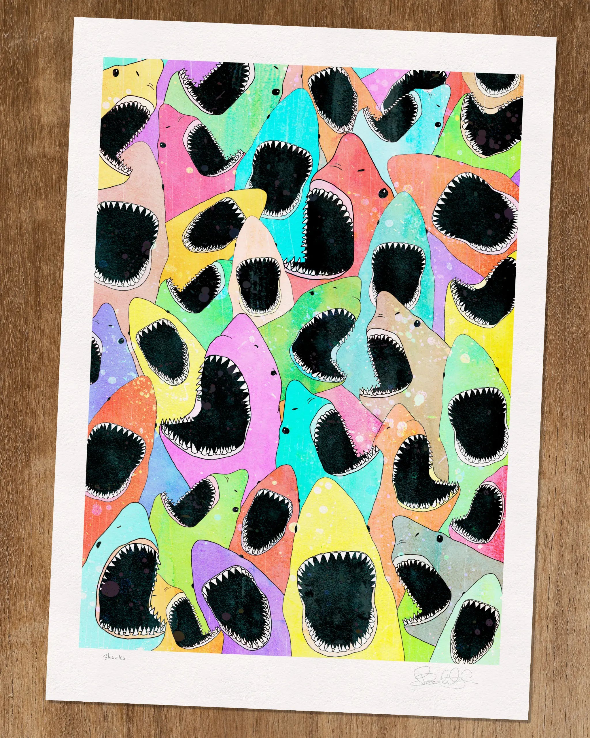 Sharks! - Art Print
