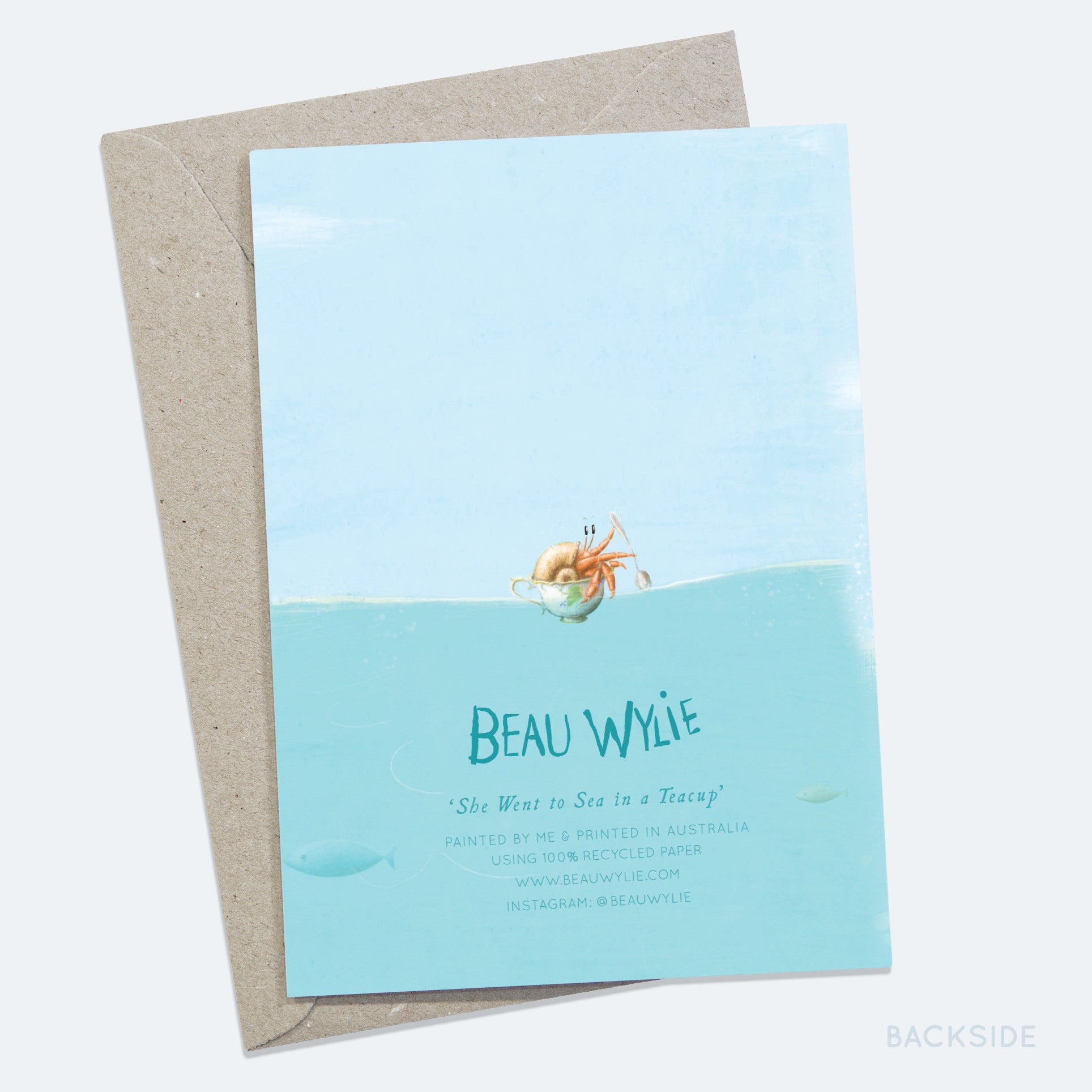 She Went to Sea in a Teacup - Greeting Card