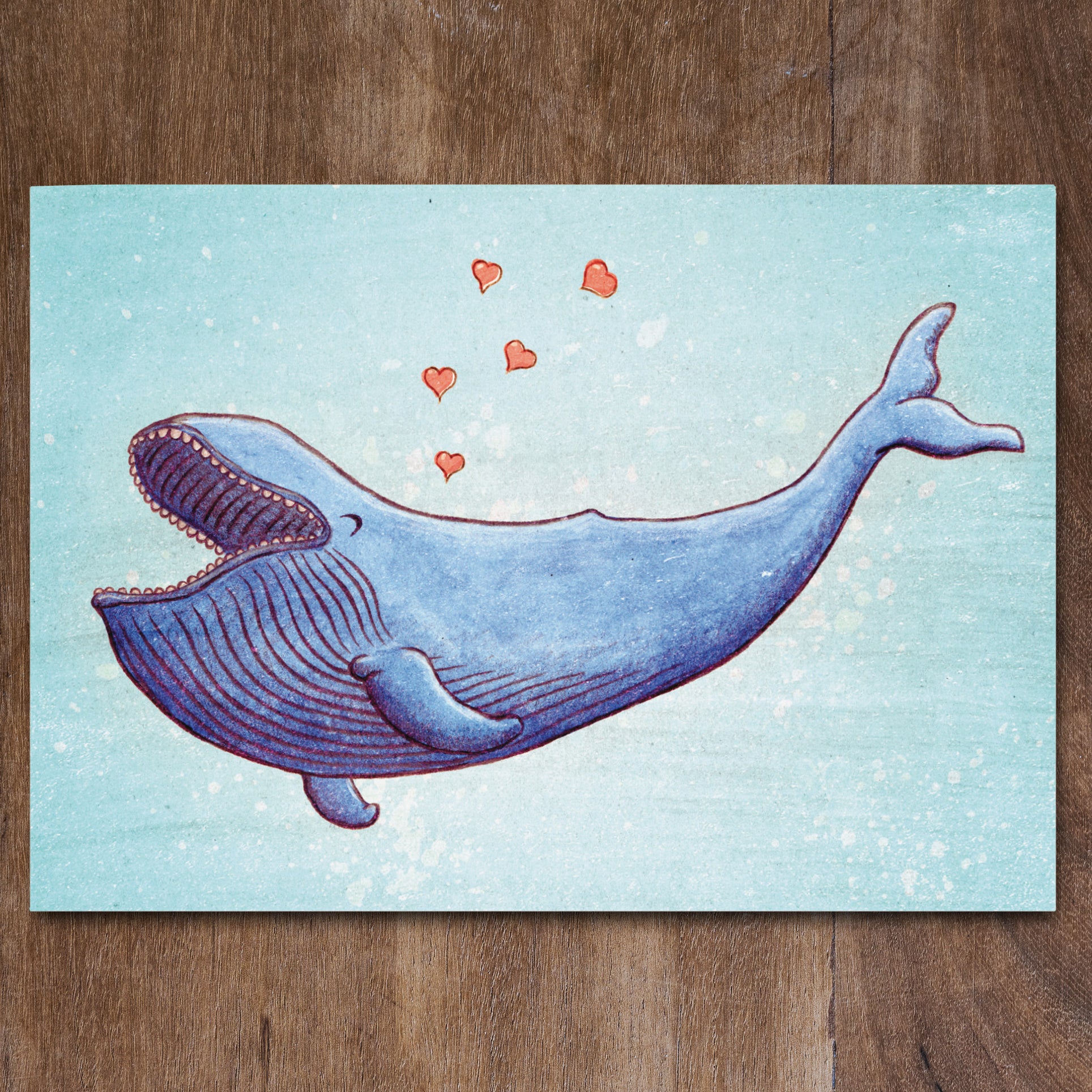 Trevor the Joyful Whale - Greeting Card