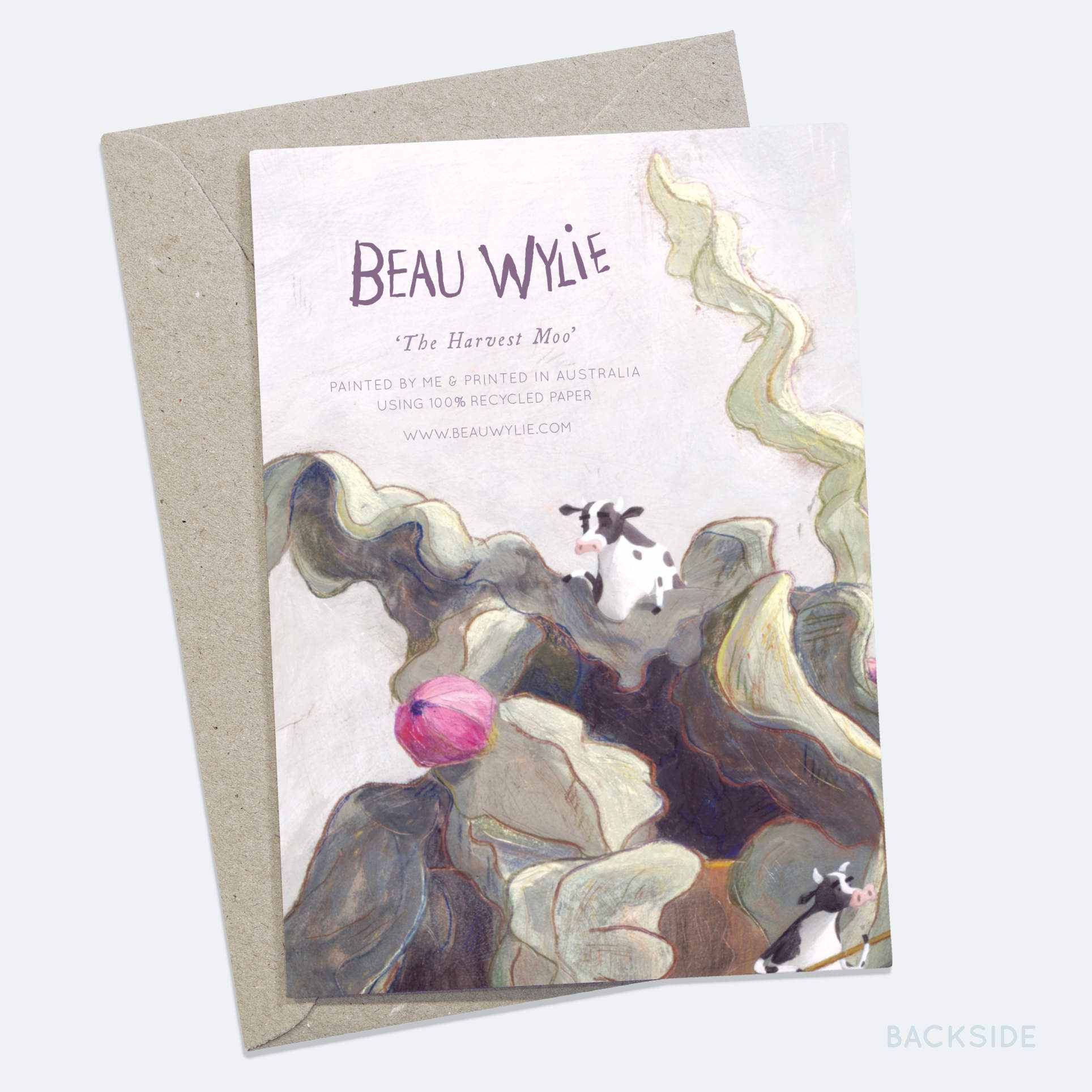 Harvest Moo - Greeting Card