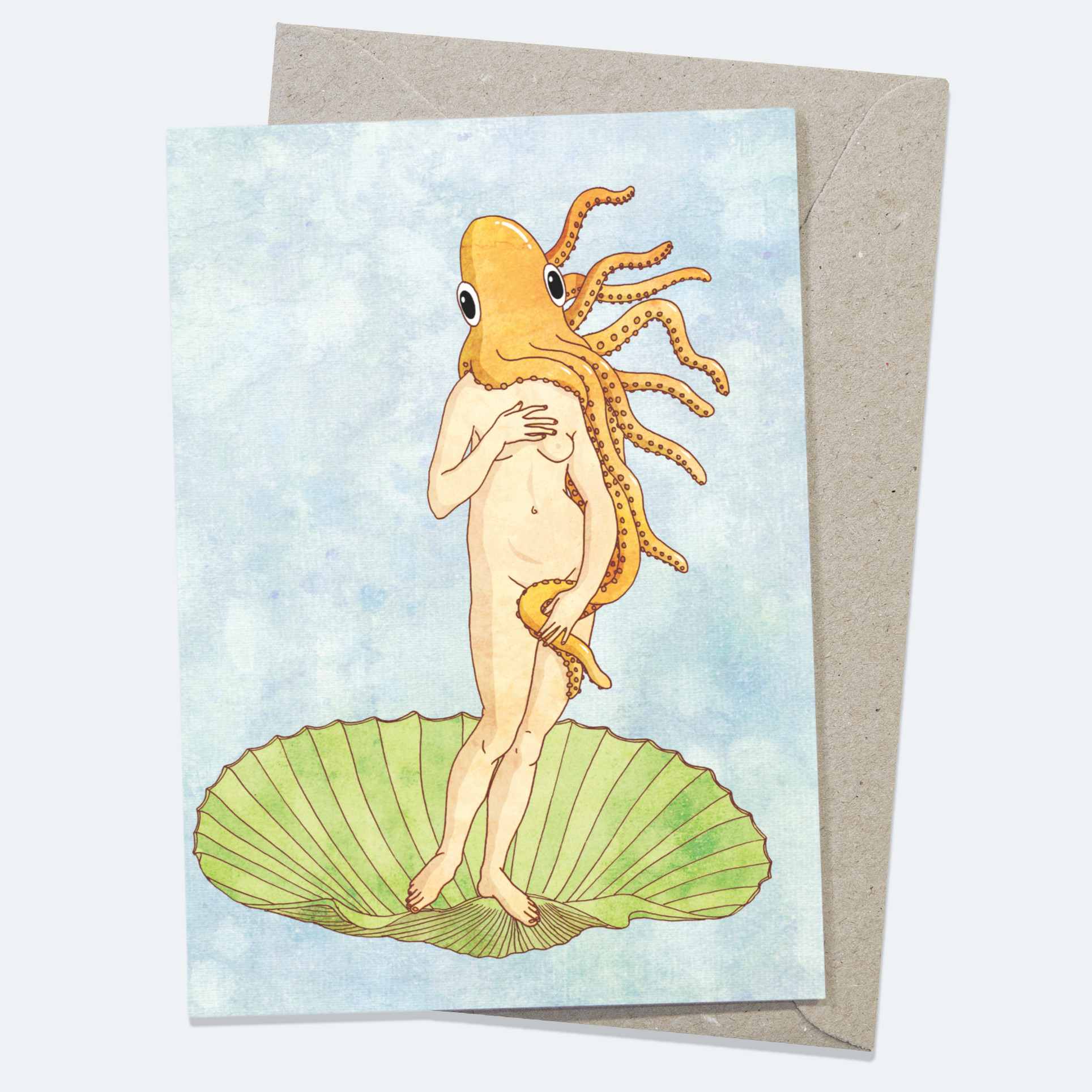 Octopus Venus - Greeting Card