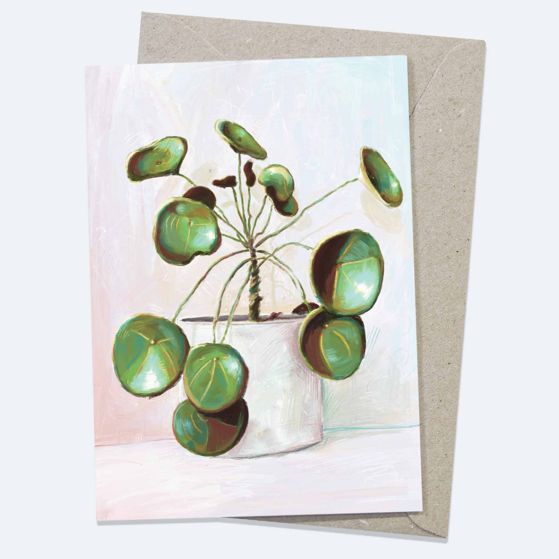 Pilea Peperomioides - Greeting Card